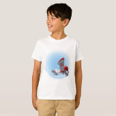 マンガのレトロ飛行機 Tシャツ (正面フル)