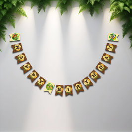 マンガの先史時代の恐竜パーティーのバンティングバナー バンティングフラッグ