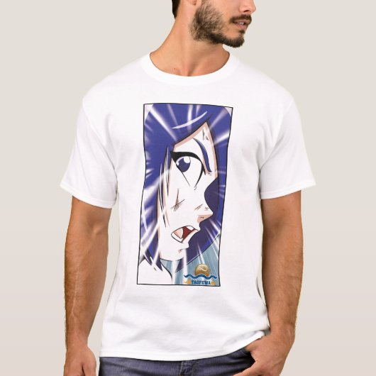 マンガの女の子-注意 Tシャツ (正面)