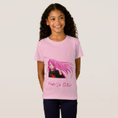 マンガの女の子 Tシャツ (正面フル)