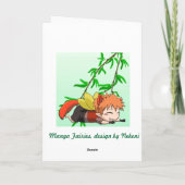 マンガの妖精、誕生日の願い カード (裏面)