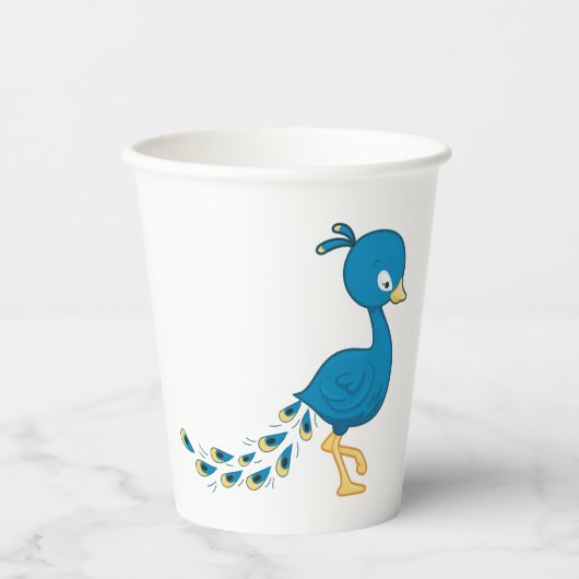 マンガの孔雀 紙コップ (正面)