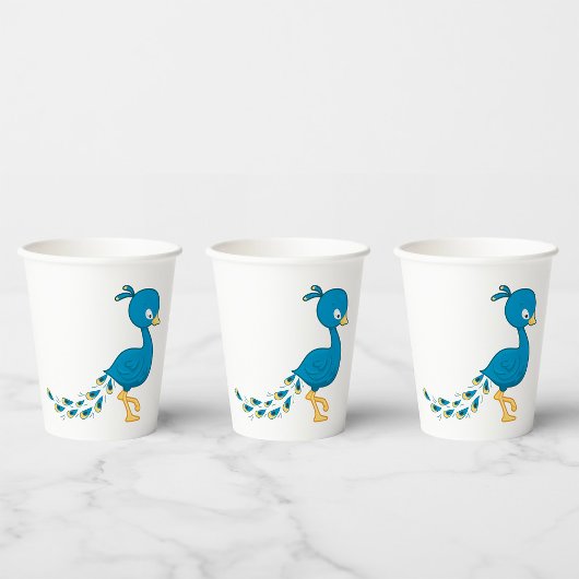 マンガの孔雀 紙コップ