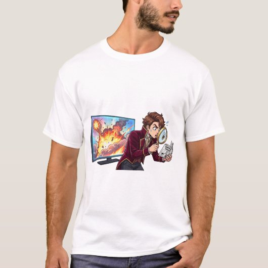 マンガの方がよかったな - 面白いアニメ好きな本の読者 オタ Tシャツ (正面)