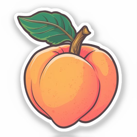 マンガの桃 シール (正面)