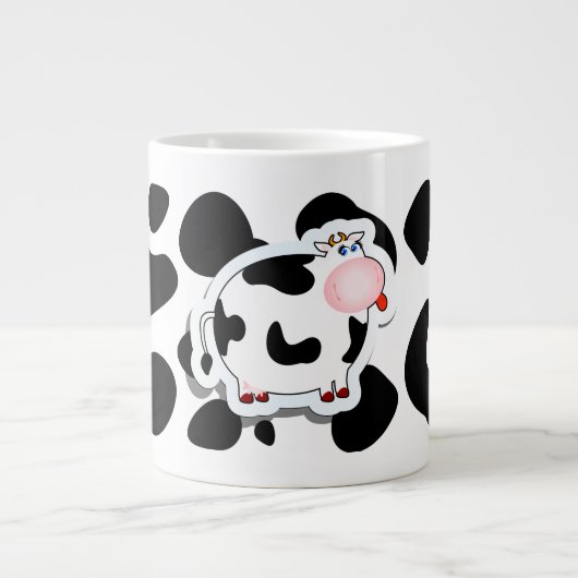 マンガの牛、マグカップ ジャンボコーヒーマグカップ (正面)