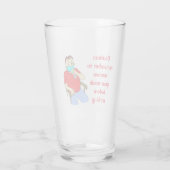 マンガの男がビールを飲む タンブラーグラス (裏面)