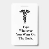 マンガの男性ナースのバカスタマイズッジ！ バッジ (裏面)