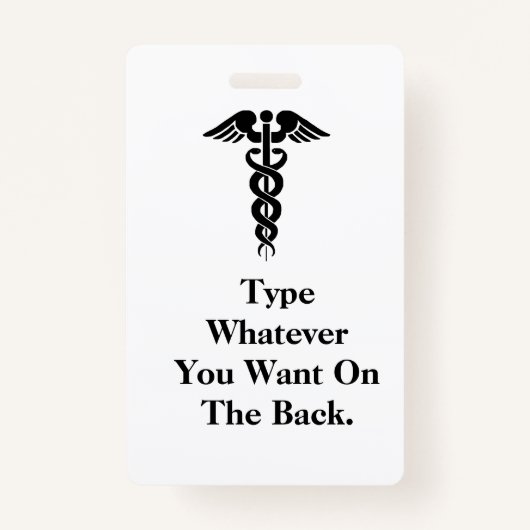 マンガの男性ナースのバカスタマイズッジ！ バッジ (裏面)