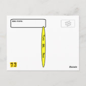 マンガの男性ハムオペレーターQSLカカスタマイズードイット! ポストカード (裏面)