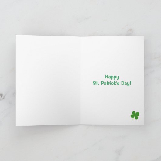 マンガの男性フェイスマスクビールSt patricks day カード (内部)