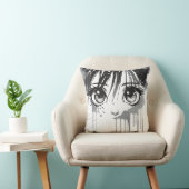 マンガの絵を描視線の少女 クッション (椅子)