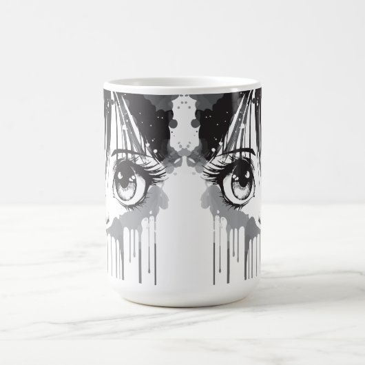 マンガの絵を描視線の少女 コーヒーマグカップ (中央)