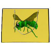 マンガの緑とライムのスズメバチ ラージペーパーバッグ (正面)