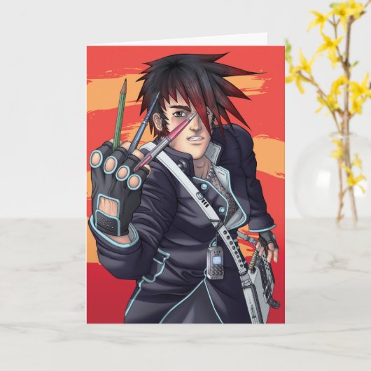 マンガの芸術家 カード (黄色い花)