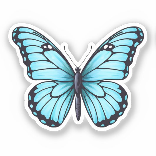 マンガの蝶 シール (正面)