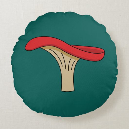 マンガの赤いキノコ ラウンドクッション (正面)