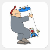 マンガの配管工 スクエアシール (正面)