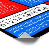 マンガの配管工、配管工広告業 ポスター (角)