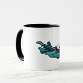 マンガの鳥の飛行機 マグカップ (正面左)