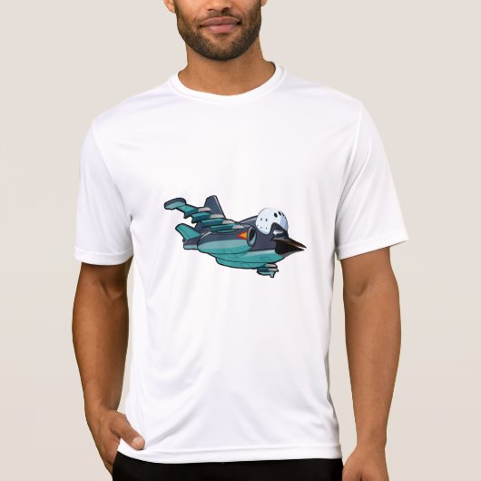 マンガの鳥の飛行機 Tシャツ (正面)
