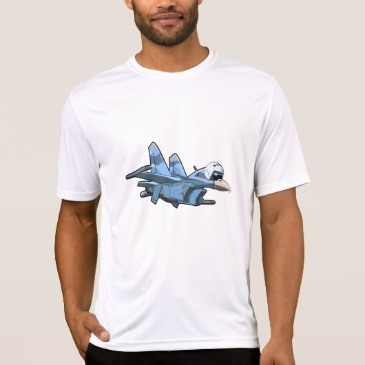 マンガの鳥の飛行機 Tシャツ (正面)