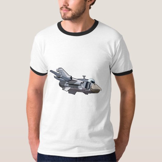 マンガの鳥の飛行機 Tシャツ (正面)