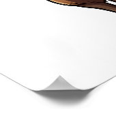 マンガの鹿イラストレーション ポスター (角)