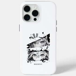 マンガは私の人生 アニメアイ グリッチアート iPhone 15 PRO MAXケース