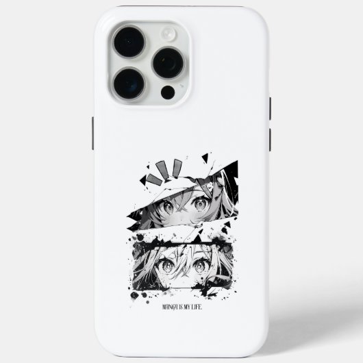 マンガは私の人生 アニメアイ グリッチアート Case-Mate iPhoneケース (裏面)