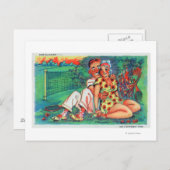 マンガカップルとテニスギア ポストカード (正面/裏面)