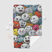 マンガカラフルーのゴルフボおもしろいール ゴルフタオル (インサイチュ)