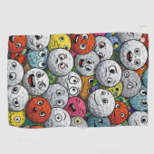 マンガカラフルーのゴルフボおもしろいール ゴルフタオル (横)