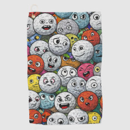 マンガカラフルーのゴルフボおもしろいール ゴルフタオル