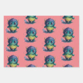 マンガカラフルーのモンスターデザイン ラッピングペーパーシート (正面3)