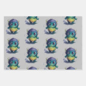 マンガカラフルーのモンスターデザイン ラッピングペーパーシート (正面)