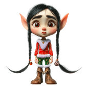 マンガガールクリスマス小妖精や小人クラフトギフトラベル ギフトタグ