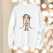 マンガガールクリスマス小妖精や小人メンズティー Tシャツ