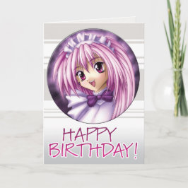 マンガガールメイド誕生日 カード