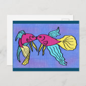 マンガキスをする魚 ポストカード (正面/裏面)