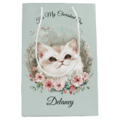 マンガキットン&桜フラワーズ猫好き抱き枕 ミディアムペーパーバッグ (正面)