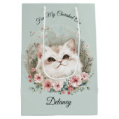 マンガキットン&桜フラワーズ猫好き抱き枕 ミディアムペーパーバッグ (裏面)