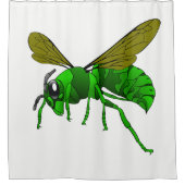マンガグリーンとライムスズメバチ シャワーカーテン (正面)