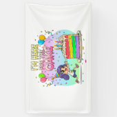 マンガケーキ好き – かわいい誕生日プレゼント 横断幕 (縦)