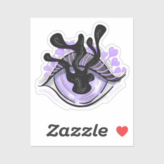 マンガゴシック不気味風変わり紫ホラーアニメ シール (シート)