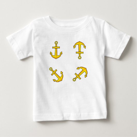 マンガゴールデンボートいかりセット ベビーTシャツ (正面)