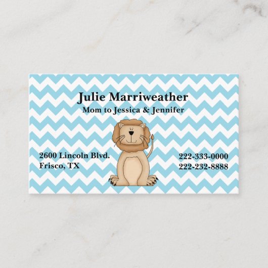 マンガスタイリッシューのライオンとシェブロンカスタムのモンマイカード コーリングカード (正面)