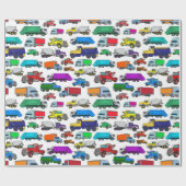 マンガスタイルトラックイラスト ラッピングペーパー (フラット)