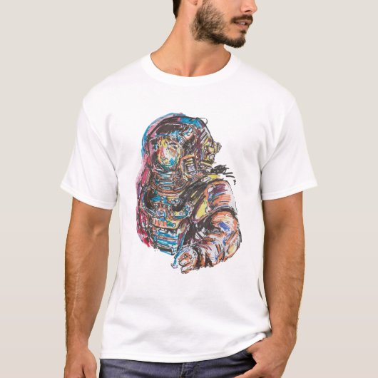 マンガスタイル宇宙服 Tシャツ (正面)