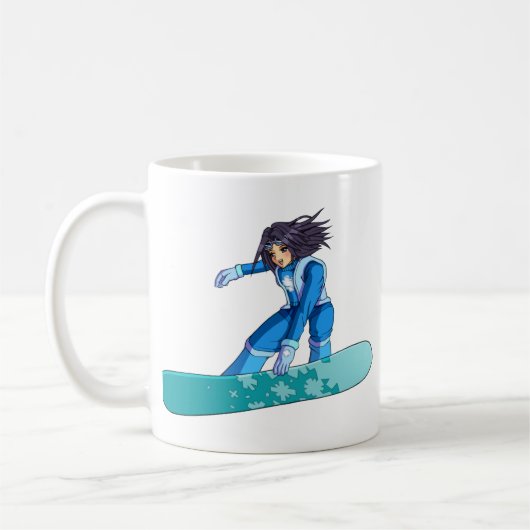 マンガスノーボーダーガール コーヒーマグカップ (左)